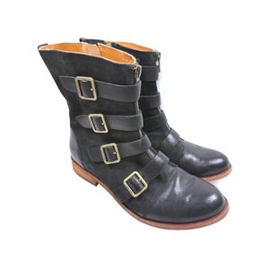 Kork-Ease Leather Harness Buckle Boots‎ Women's 7.5 Black